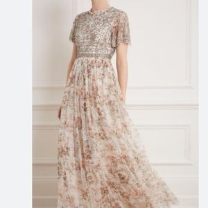 Needle & thread Andromeda short sleeve gown - size 12.